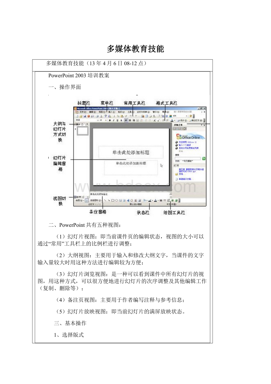 多媒体教育技能.docx_第1页