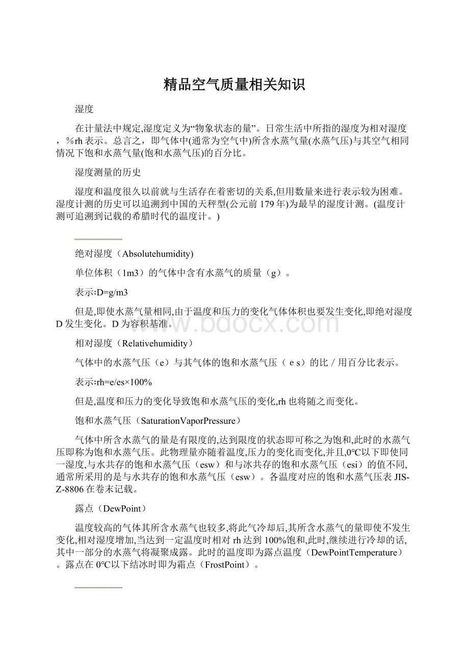 精品空气质量相关知识.docx