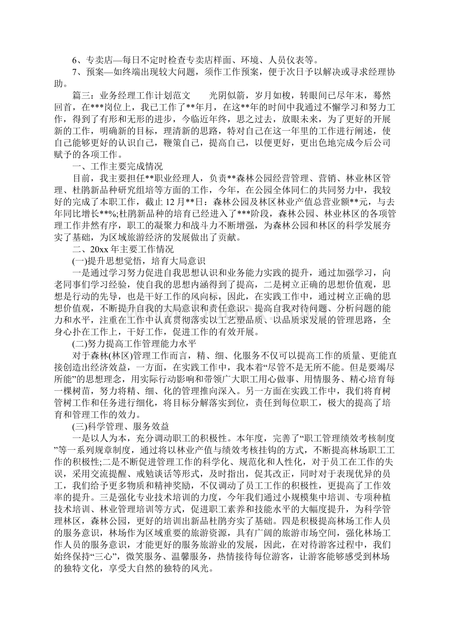 业务经理工作计划范文.docx_第3页