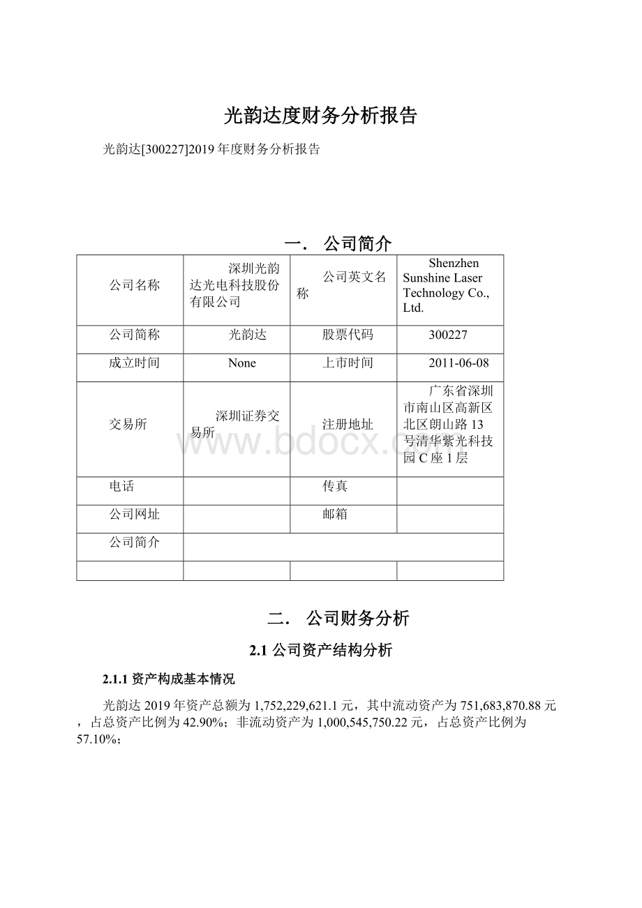 光韵达度财务分析报告Word下载.docx_第1页