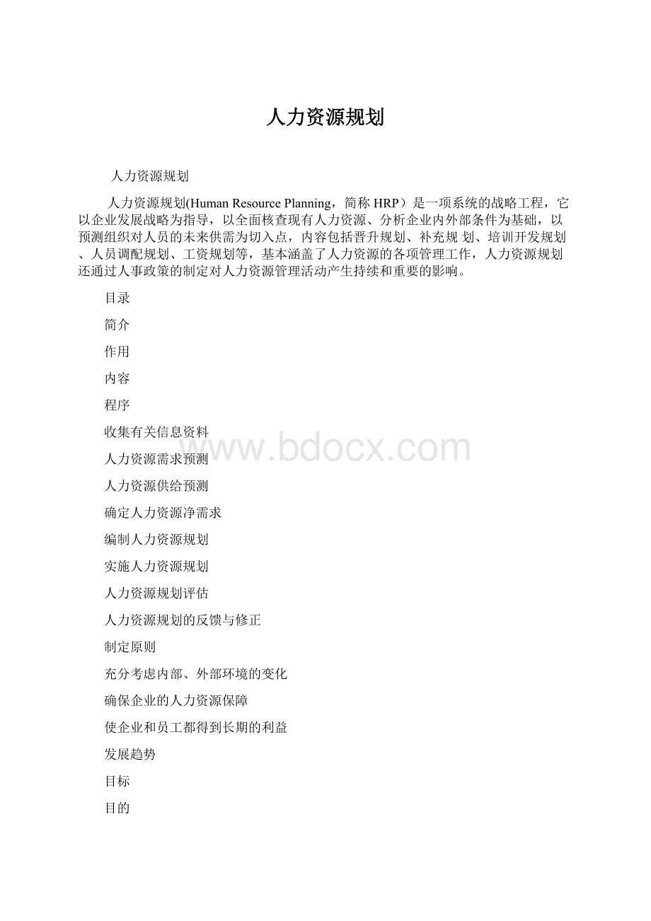 人力资源规划.docx