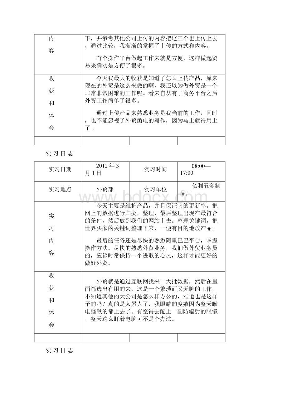 外贸业务员实习日志英语专业.docx_第3页