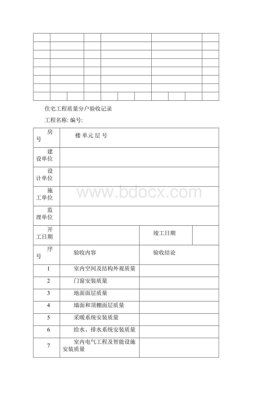 单位工程住宅质量分户验收汇总记录doc.docx_第3页