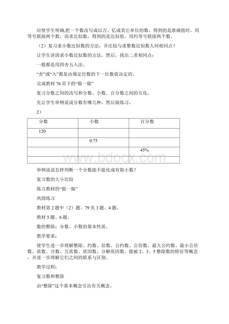 小学六年级数学下册总复习教案.docx_第3页