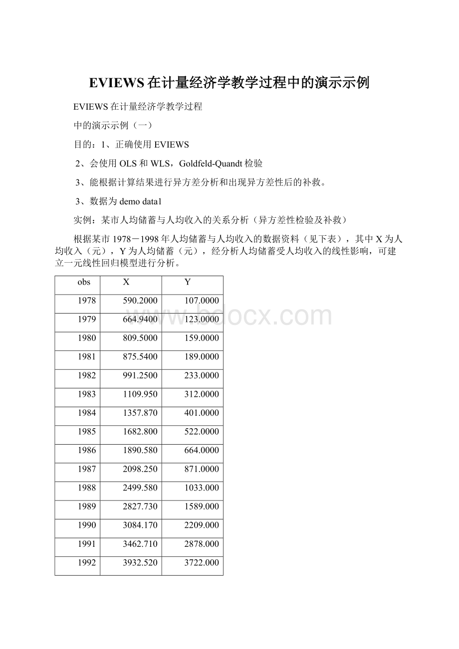 EVIEWS在计量经济学教学过程中的演示示例.docx_第1页