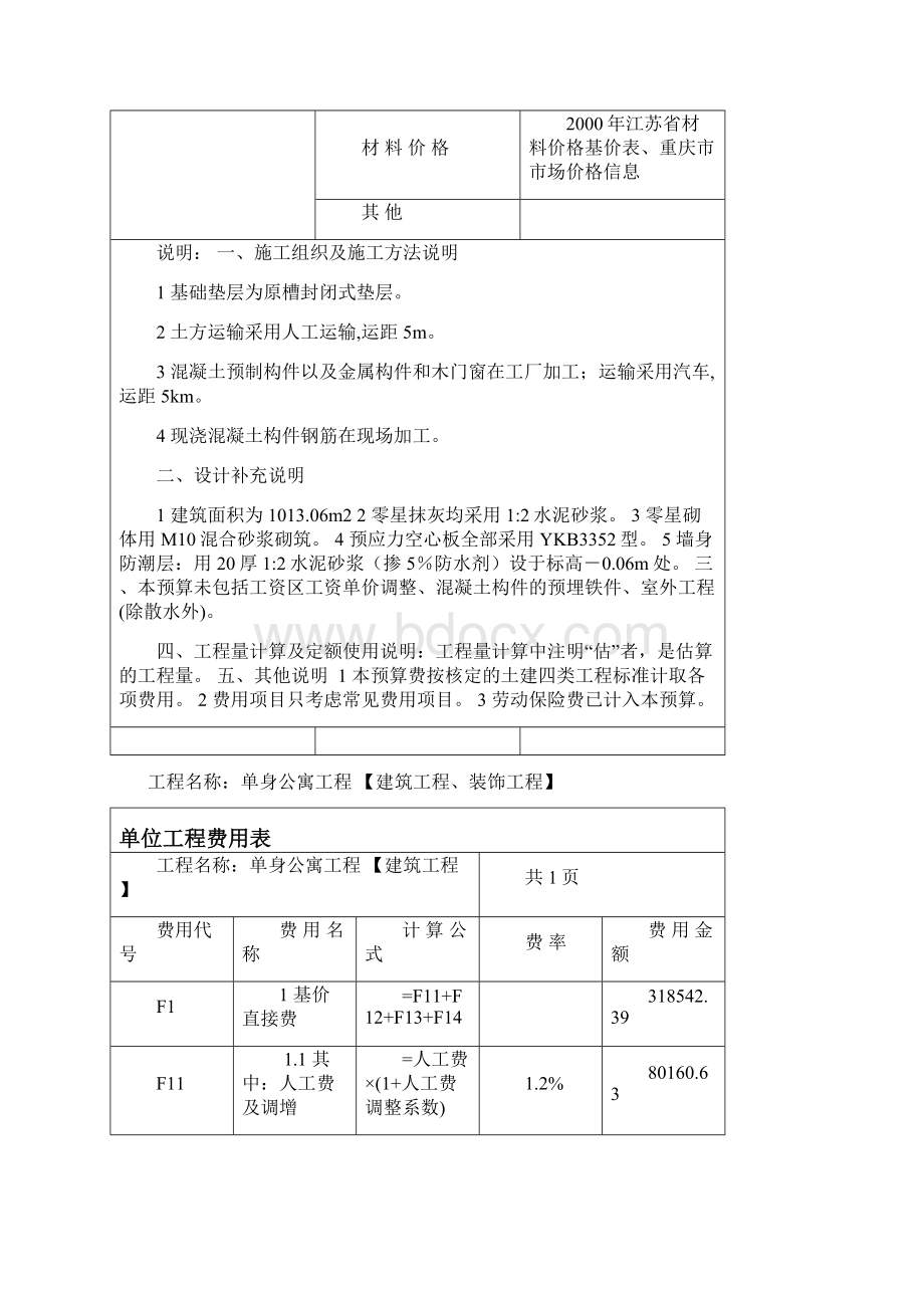 工程造价课程设计报告书Word文件下载.docx_第2页