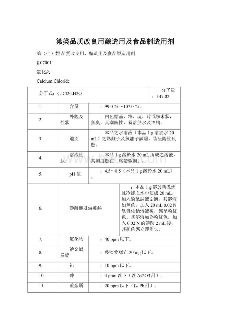 第类品质改良用酿造用及食品制造用剂.docx_第1页