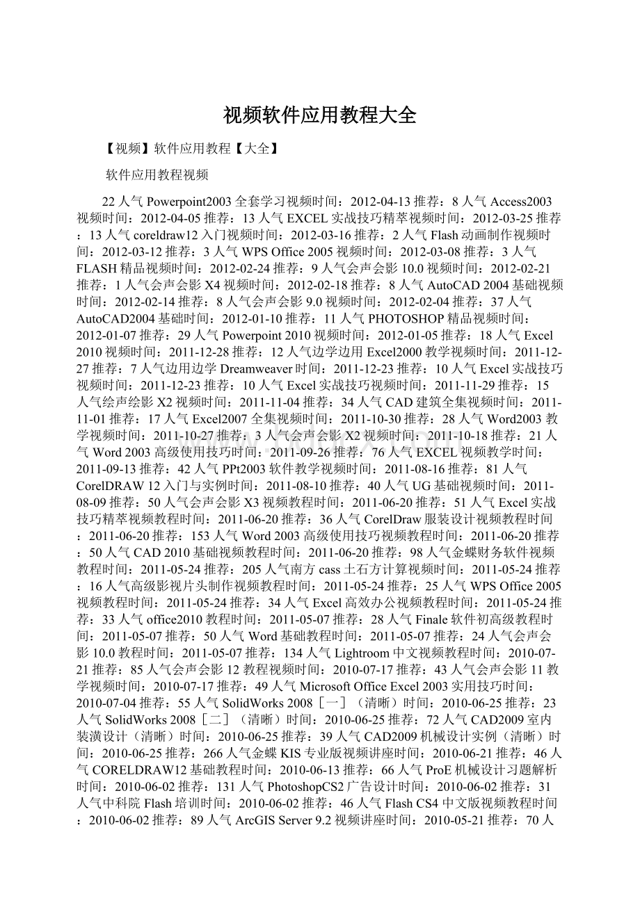 视频软件应用教程大全.docx_第1页