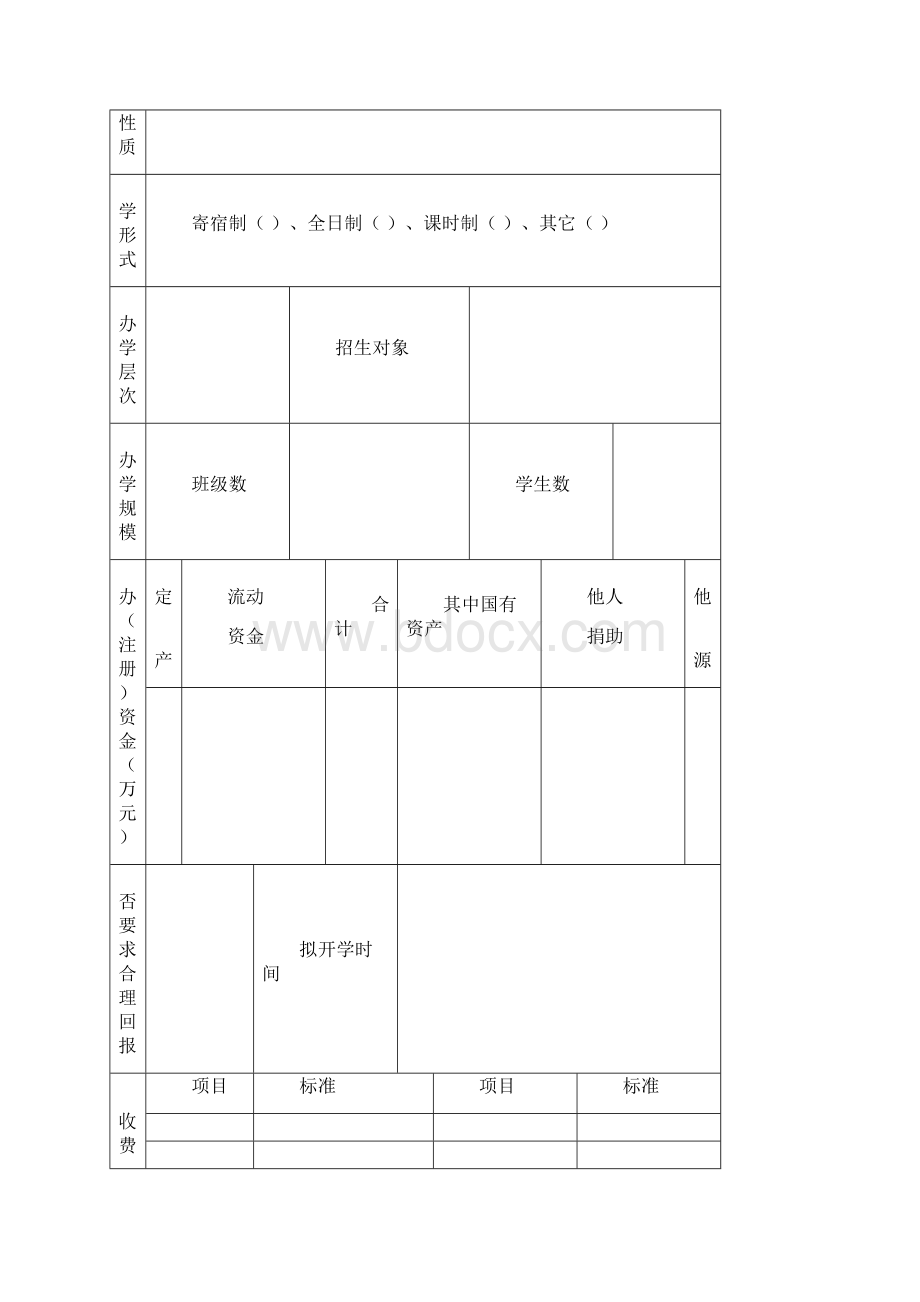 龙华新区申请设立民办学前教育机构审批登记书Word文件下载.docx_第3页