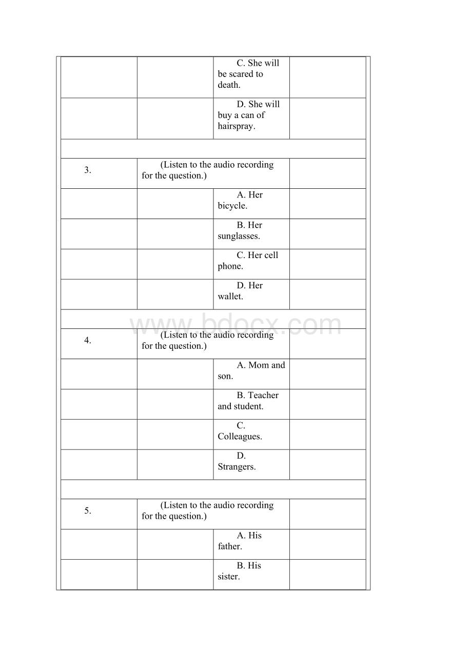 视听说八十单元测试题Word下载.docx_第2页