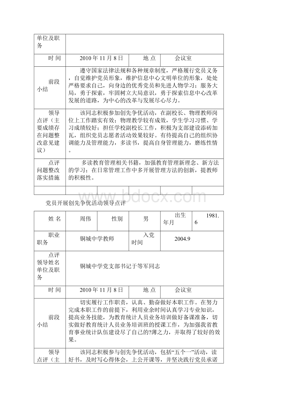 党员开展创先争优活动领导点评1.docx_第2页