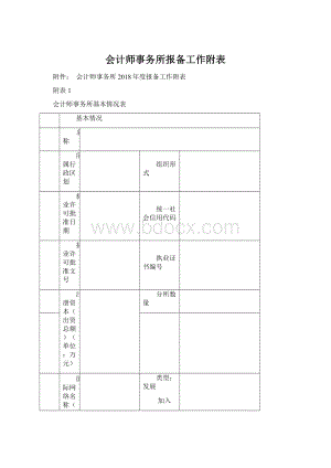 会计师事务所报备工作附表.docx