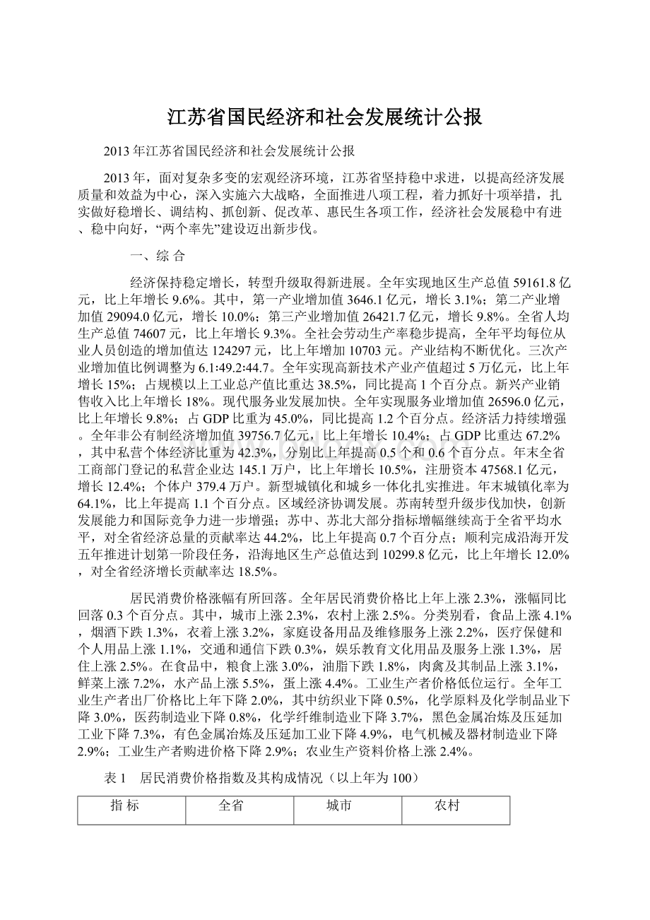 江苏省国民经济和社会发展统计公报.docx