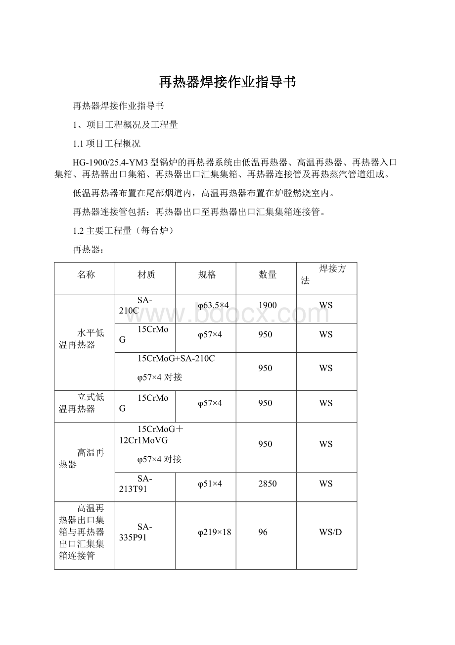 再热器焊接作业指导书.docx