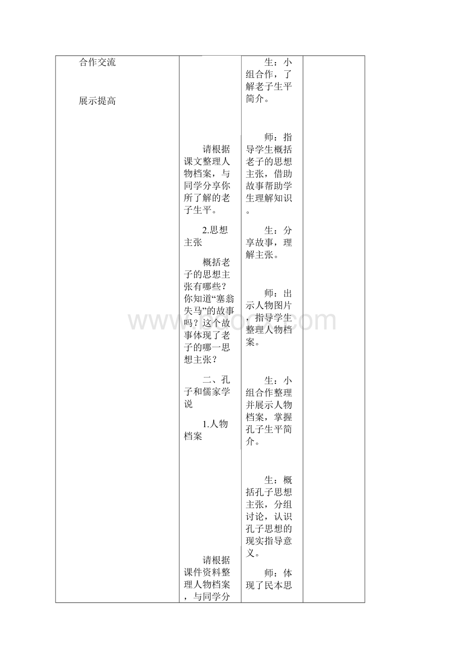 人教版历史七年级上第8课百家争鸣教案.docx_第3页