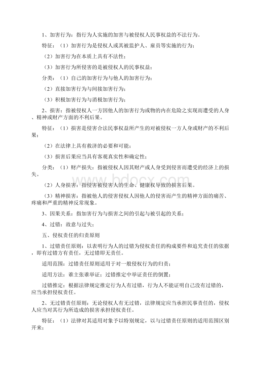 完整word版侵权责任法总论期末复习完美总结推荐文档Word文件下载.docx_第2页