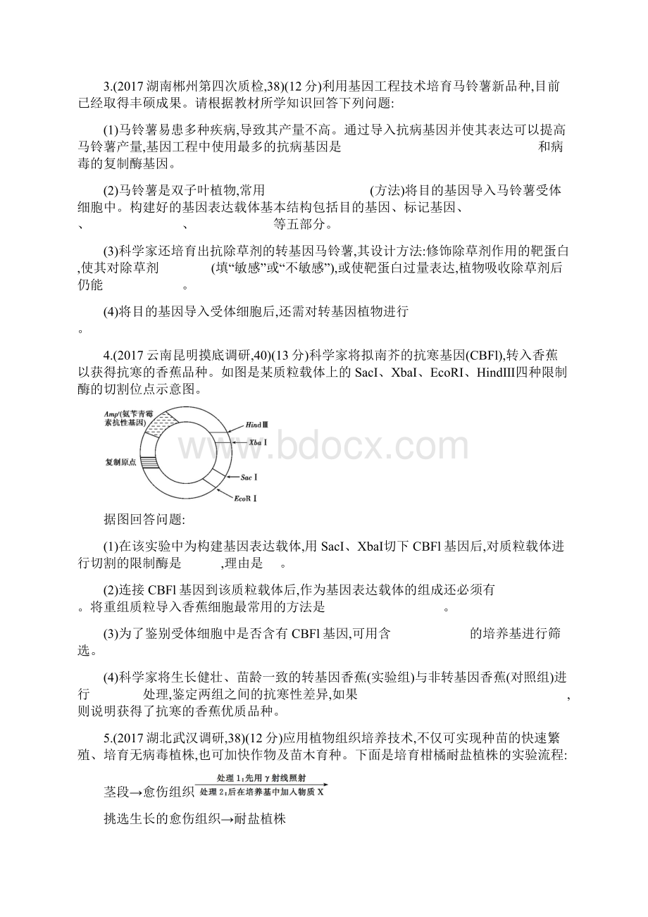 高中生物二十练第19练 现代生物科技专题 1 含答案.docx_第2页