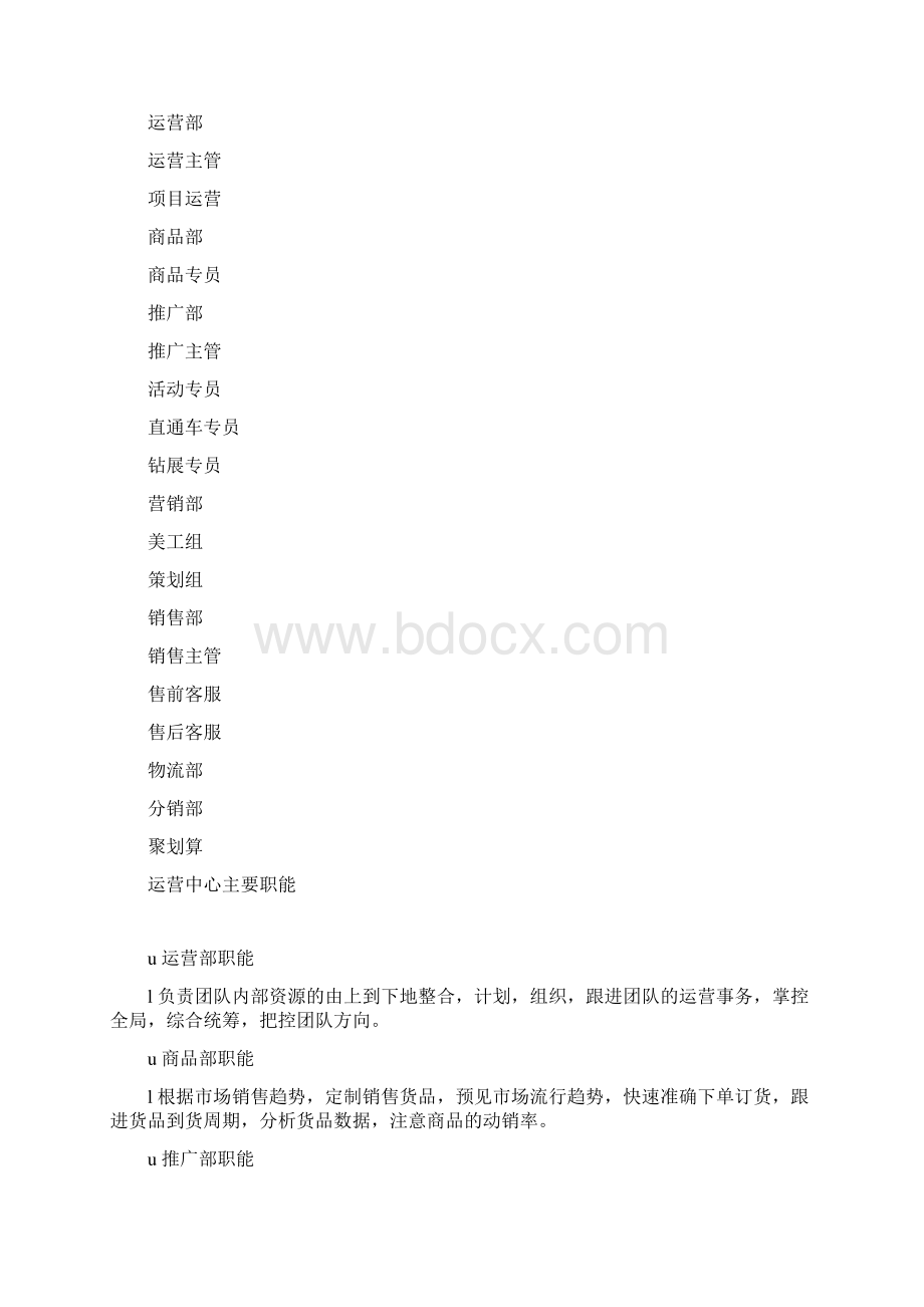 天猫商城电商运营中心组织架构及岗位职责.docx_第2页