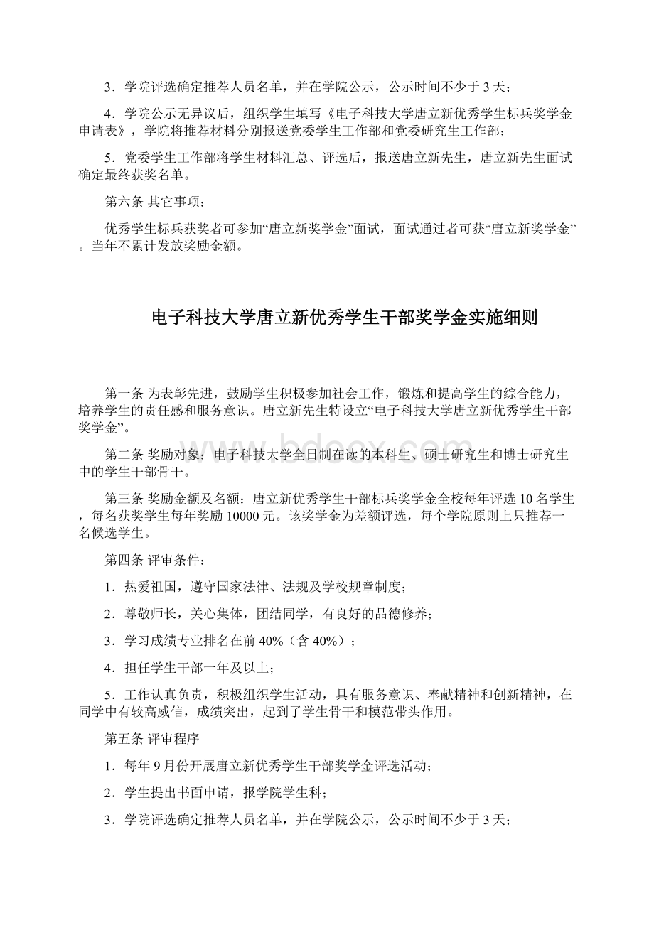 电子科技大学唐立新奖学金实施细则.docx_第3页