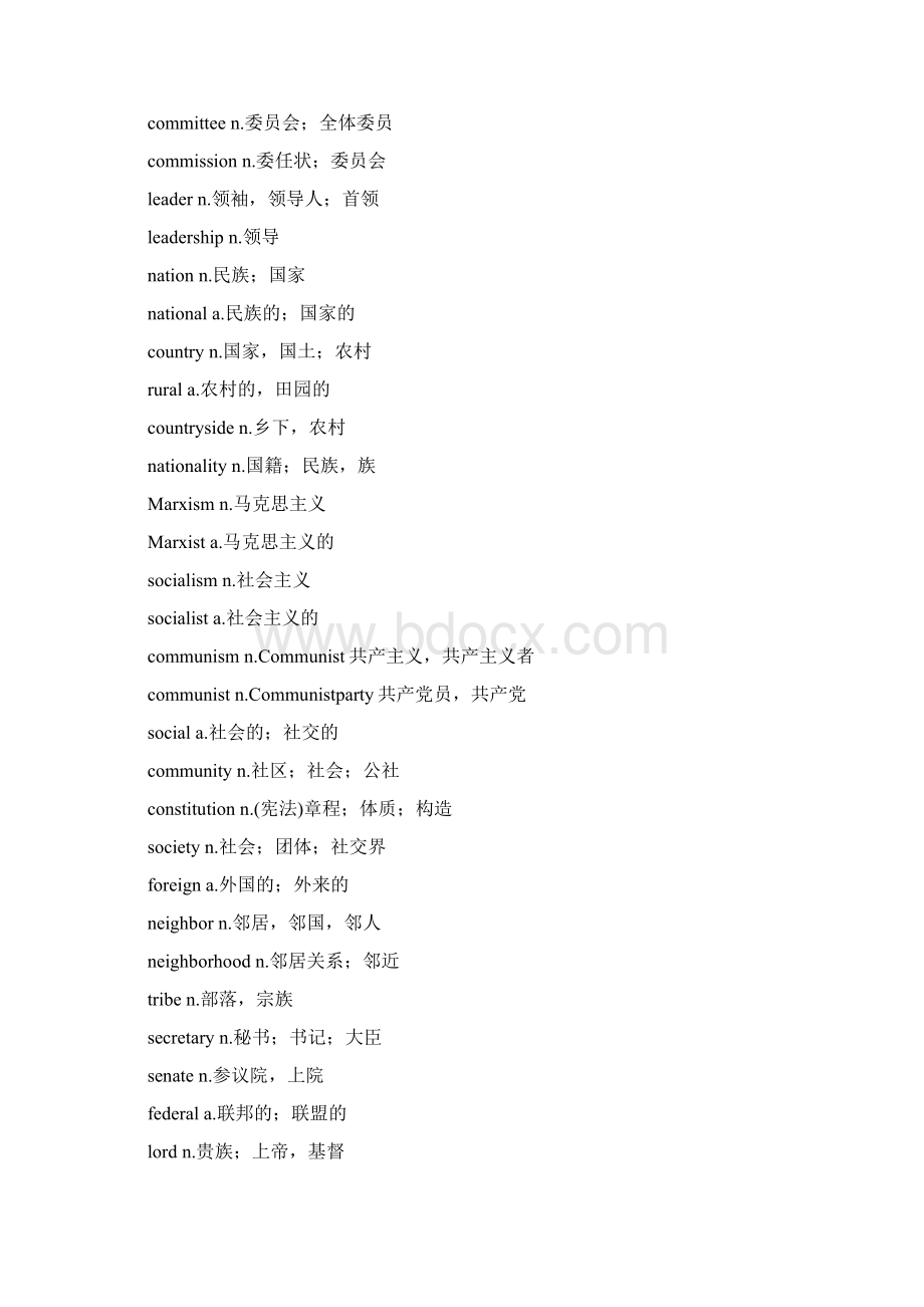 英语四级单词分类Word文档下载推荐.docx_第2页