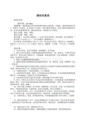 感伤的意思Word格式.docx