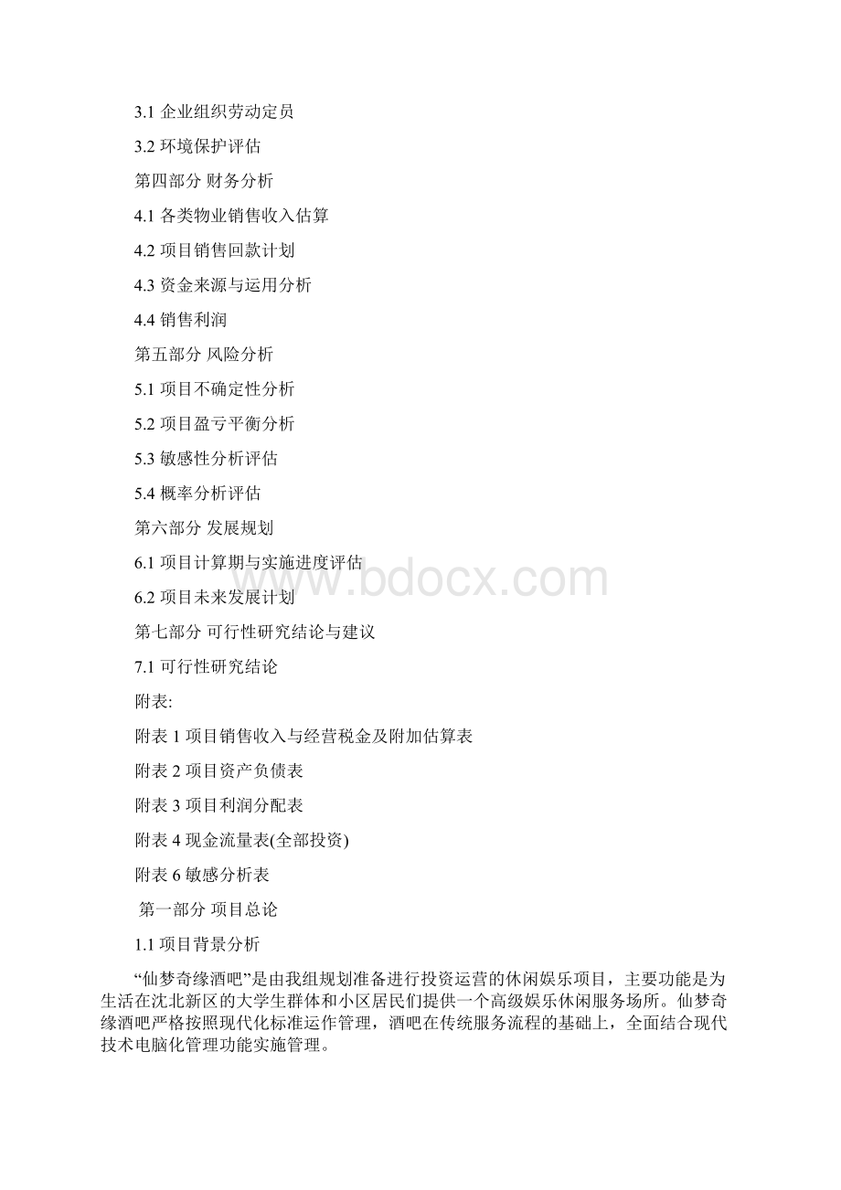 强烈推荐仙梦奇缘酒吧项目可研报告Word格式.docx_第2页