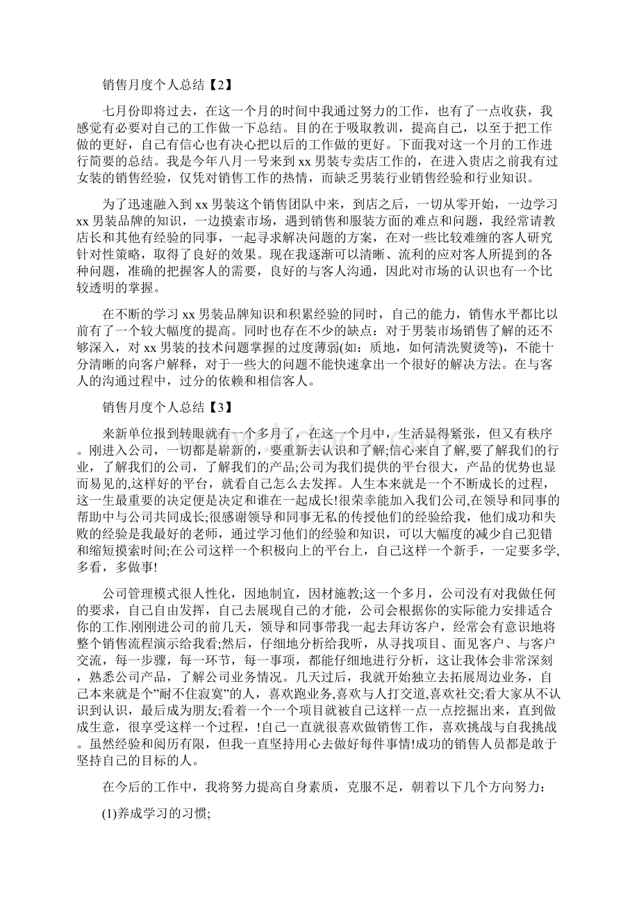 销售月度个人总结.docx_第2页