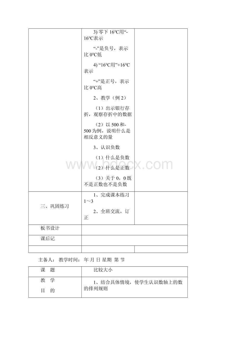 人教版六年级数学教案下册全册表格式Word下载.docx_第2页