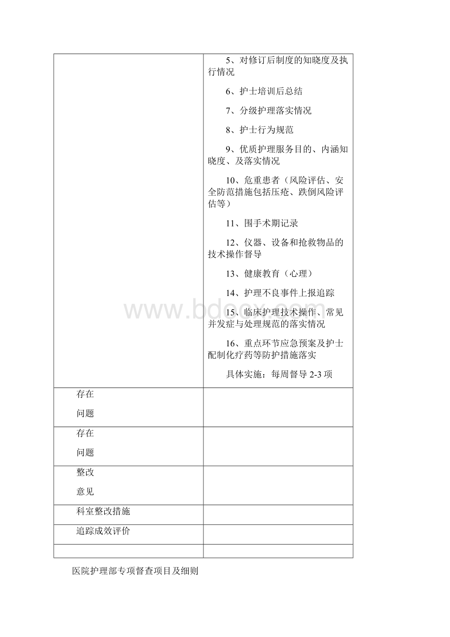 护理部对科室临床护理工作专项督查表.docx_第3页