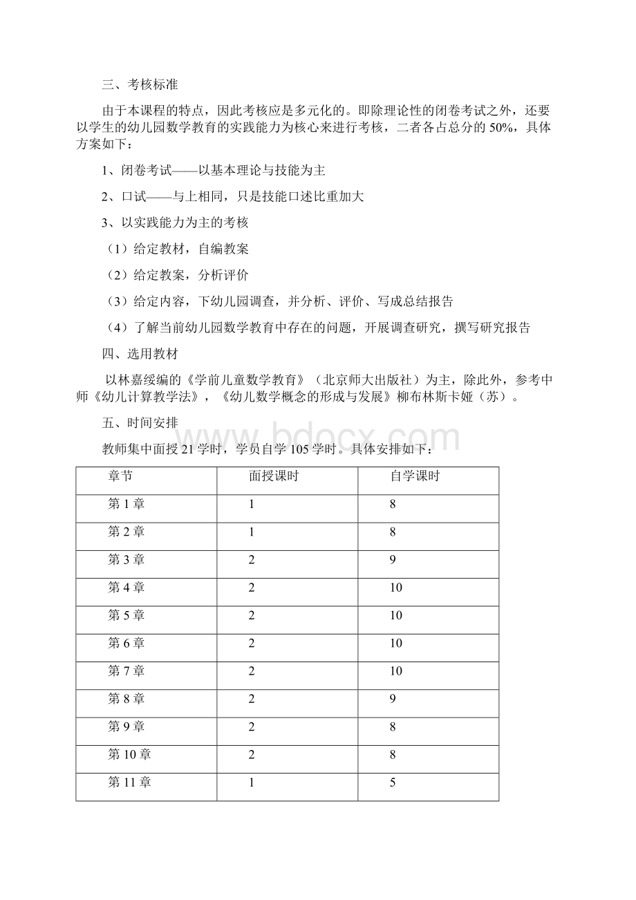 《学前儿童数学教育》教学大纲Word格式文档下载.docx_第2页