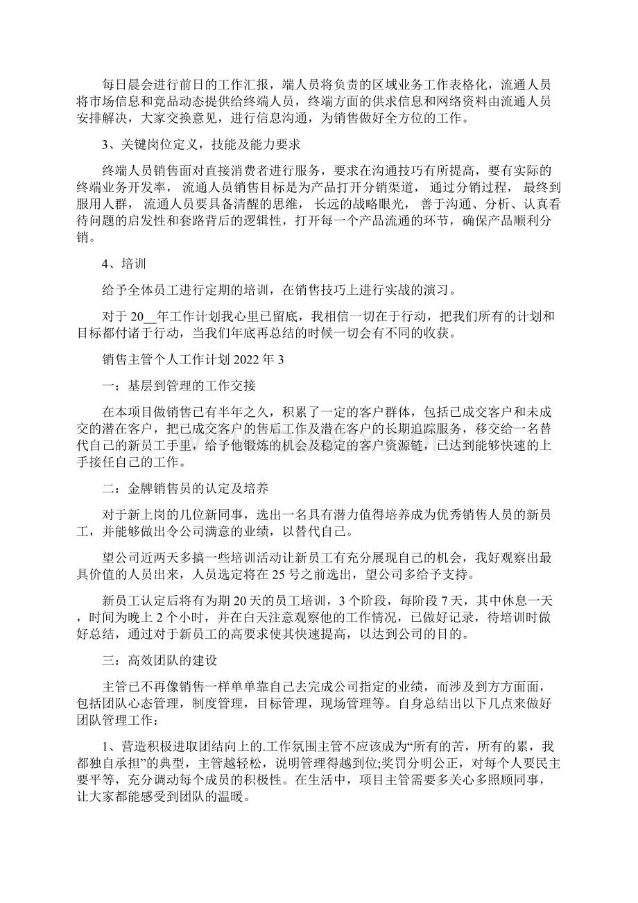 销售主管个人工作计划.docx_第3页