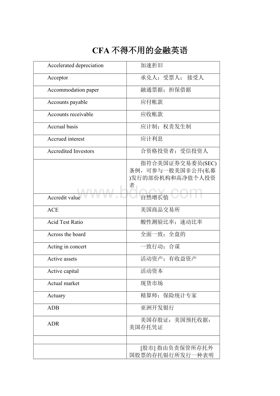 CFA不得不用的金融英语.docx_第1页