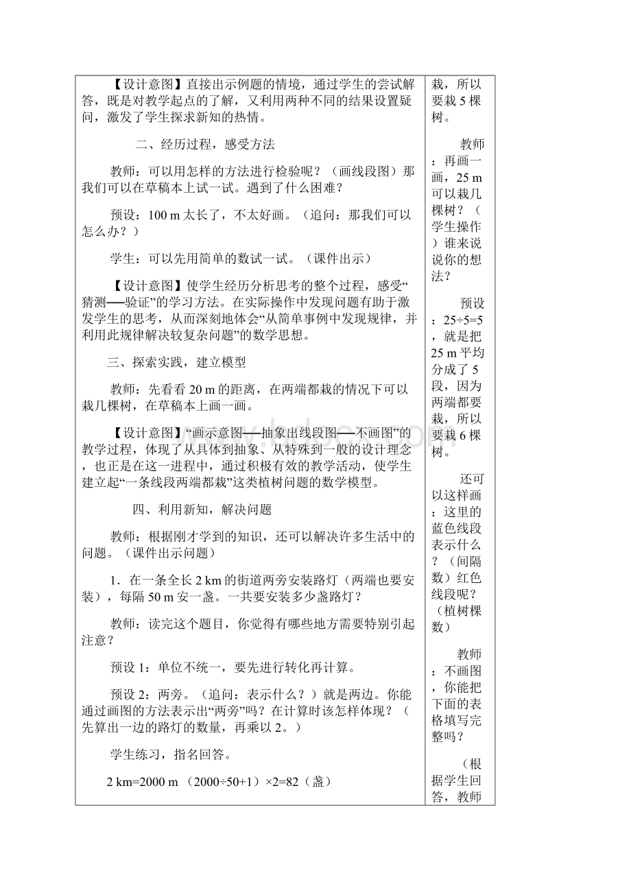 植树问题单元备课Word文档下载推荐.docx_第3页