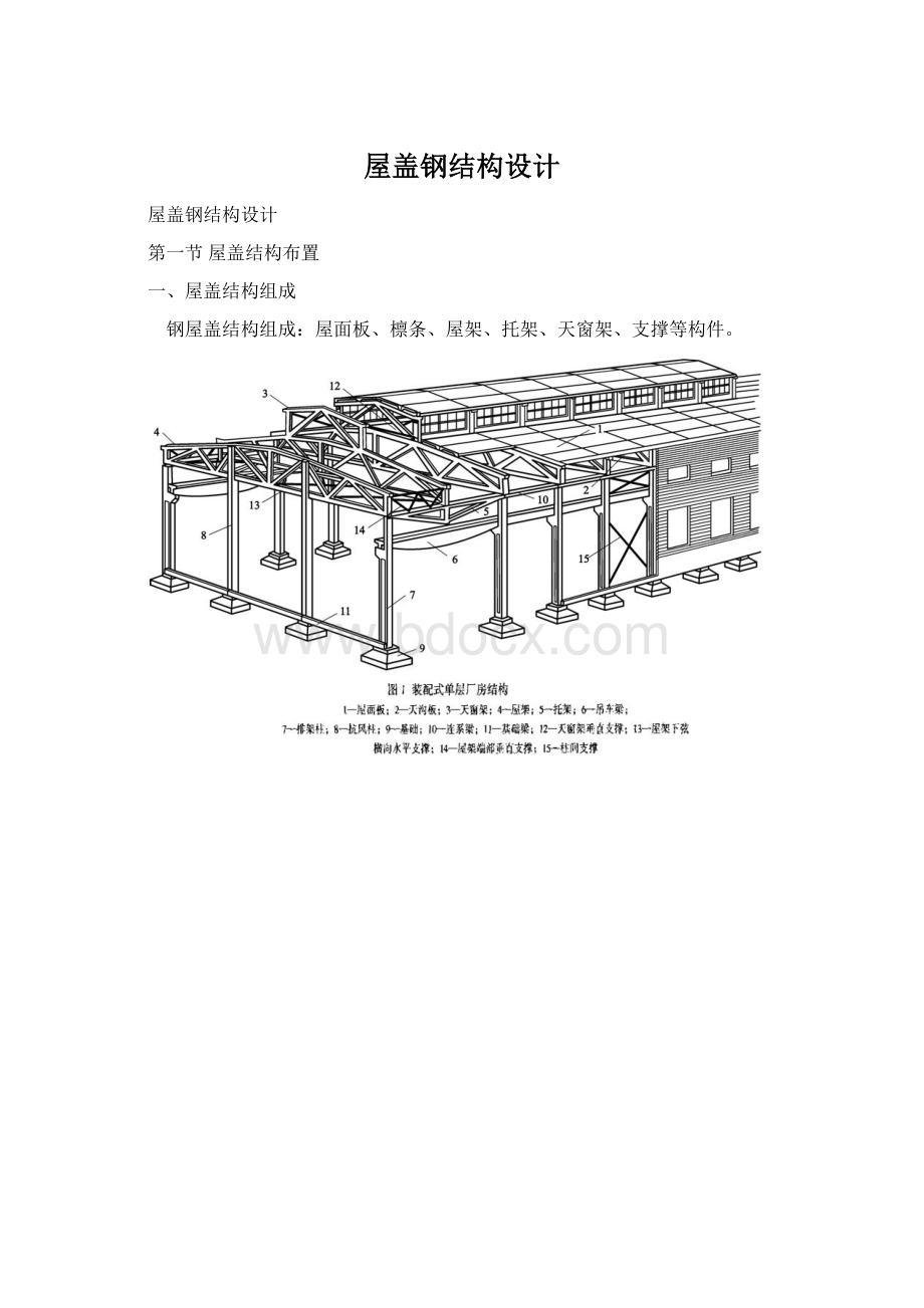 屋盖钢结构设计Word格式.docx_第1页