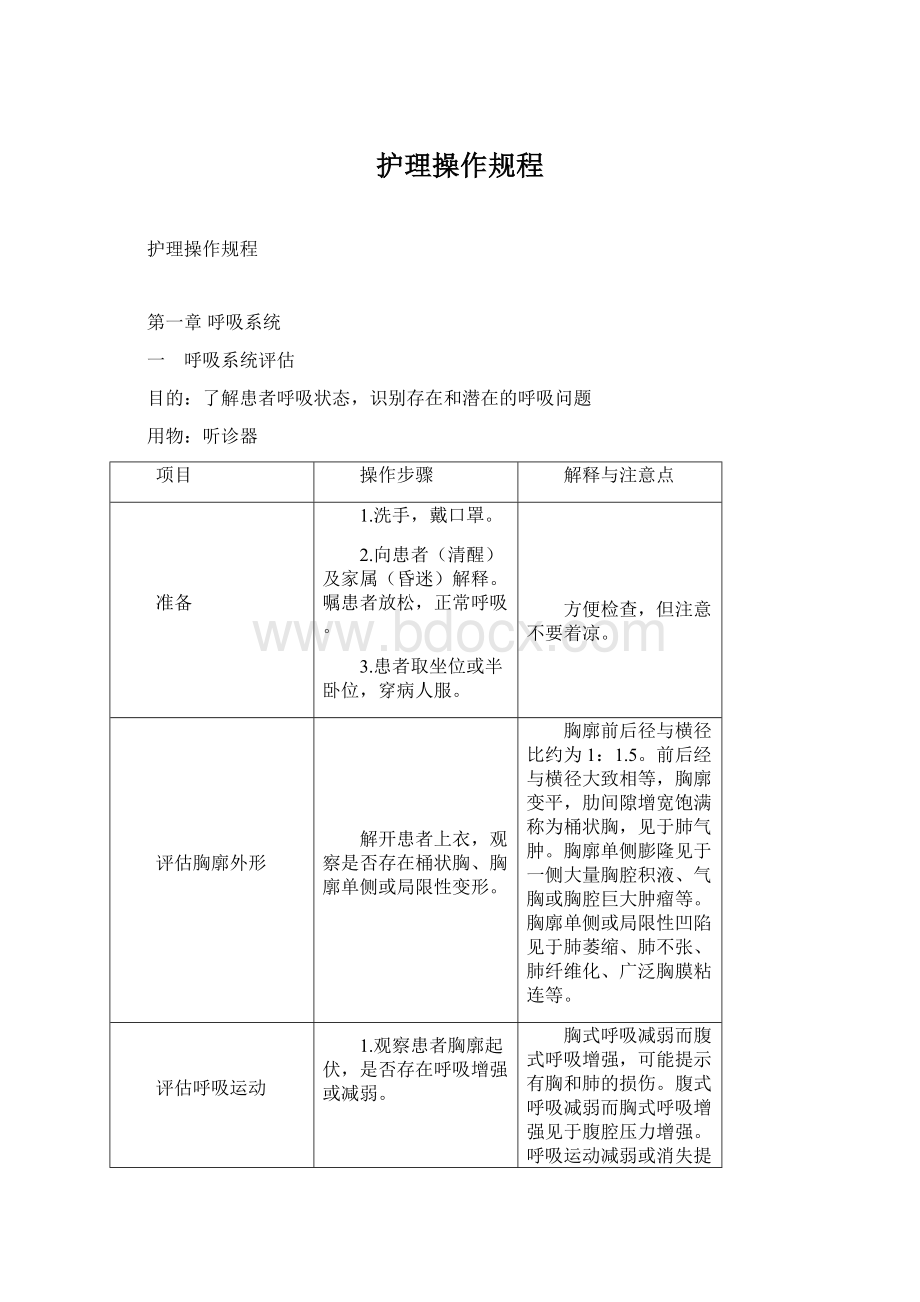 护理操作规程.docx_第1页