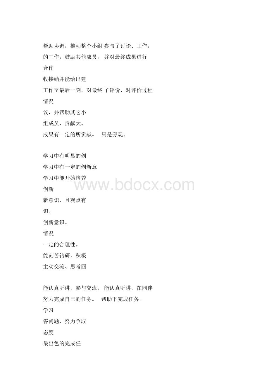 学生学习过程评价量规表.docx_第2页