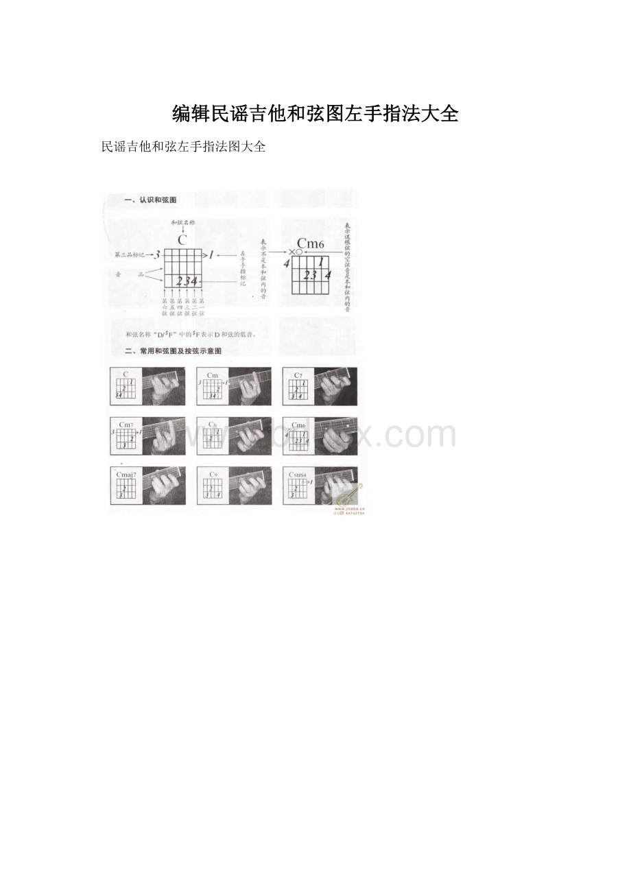 编辑民谣吉他和弦图左手指法大全文档格式.docx_第1页