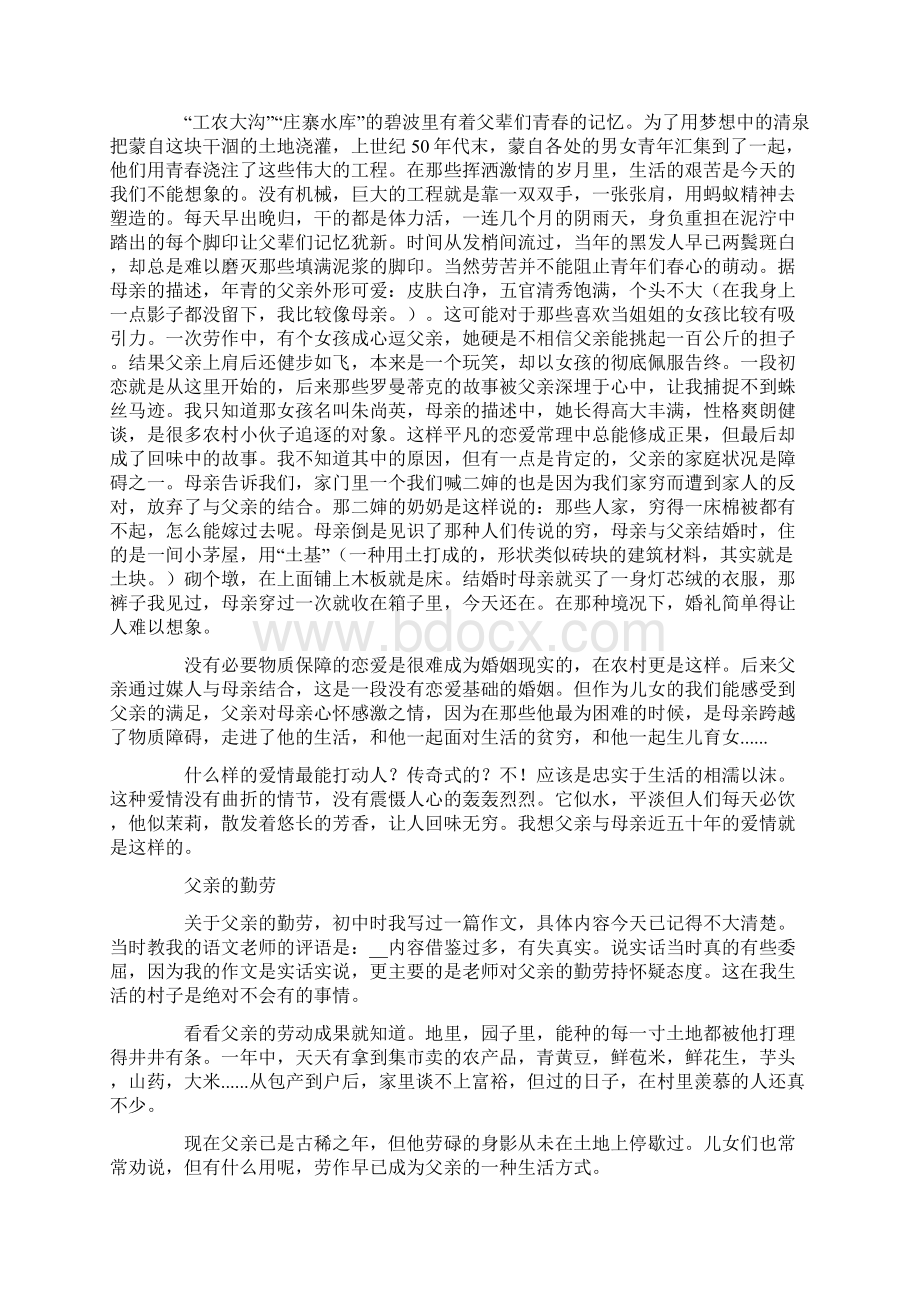 关于我的父亲初中作文4篇.docx_第3页