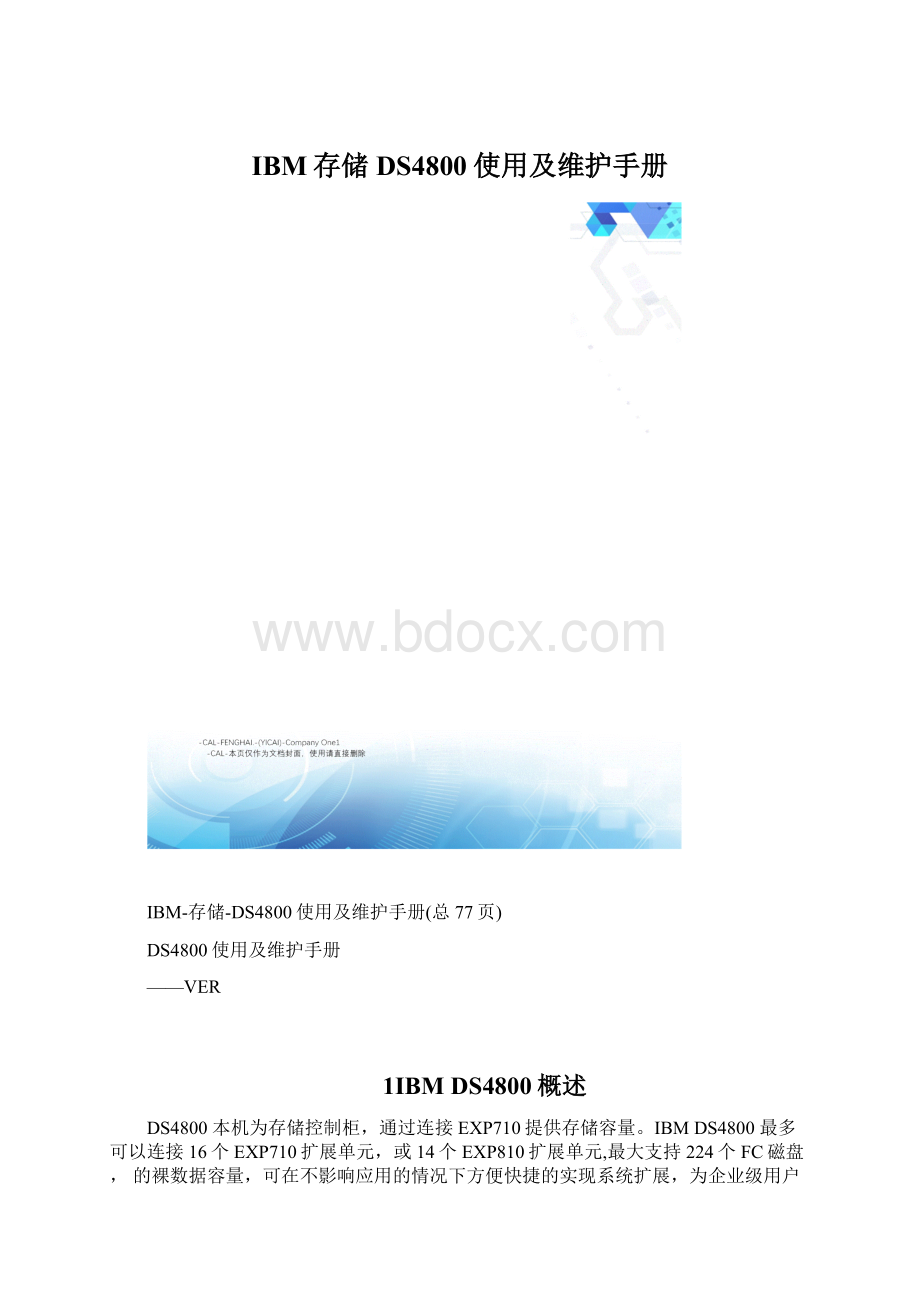 IBM存储DS4800使用及维护手册.docx