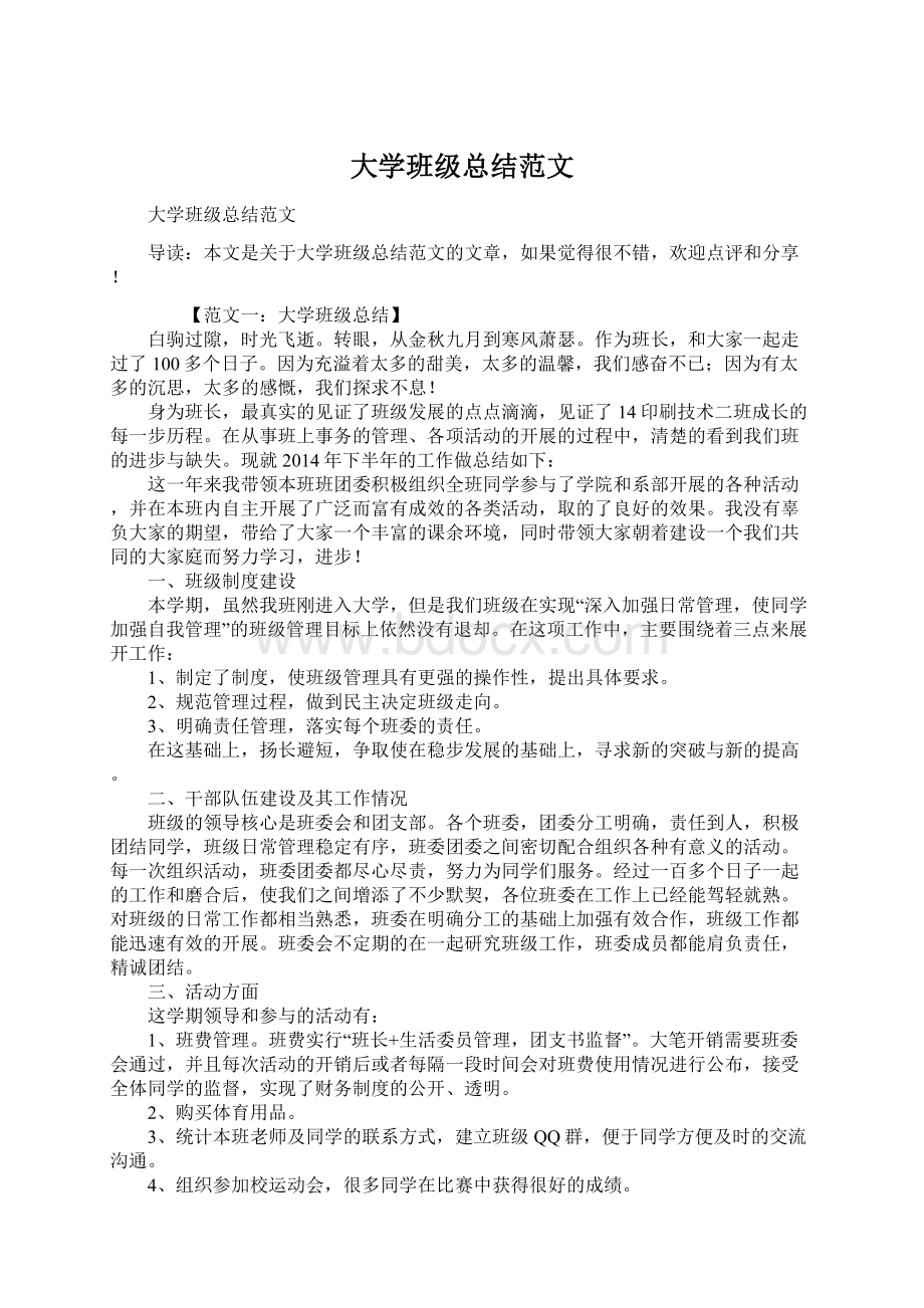 大学班级总结范文Word格式.docx_第1页