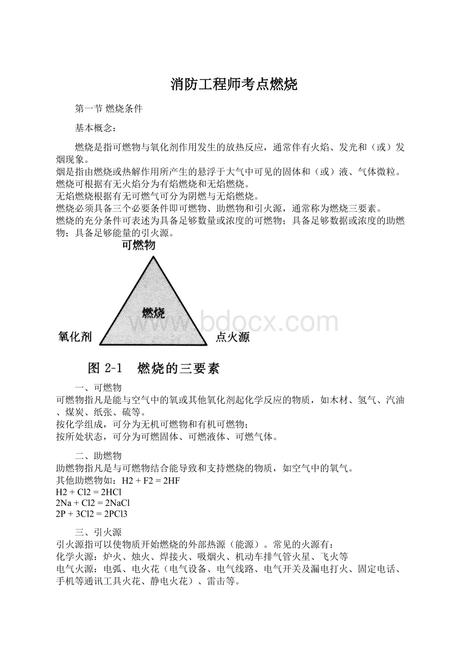 消防工程师考点燃烧.docx