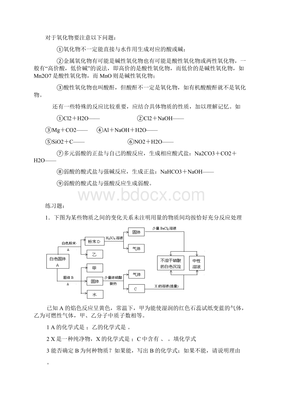 高中化学无机推断框图题加答案.docx_第2页