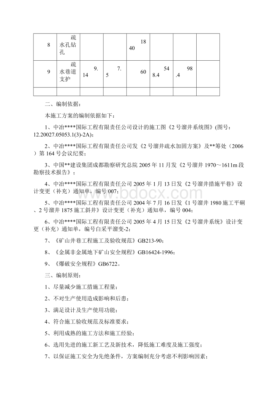 四川某铁矿平硐溜井系统2号溜井施工方案Word文档格式.docx_第3页