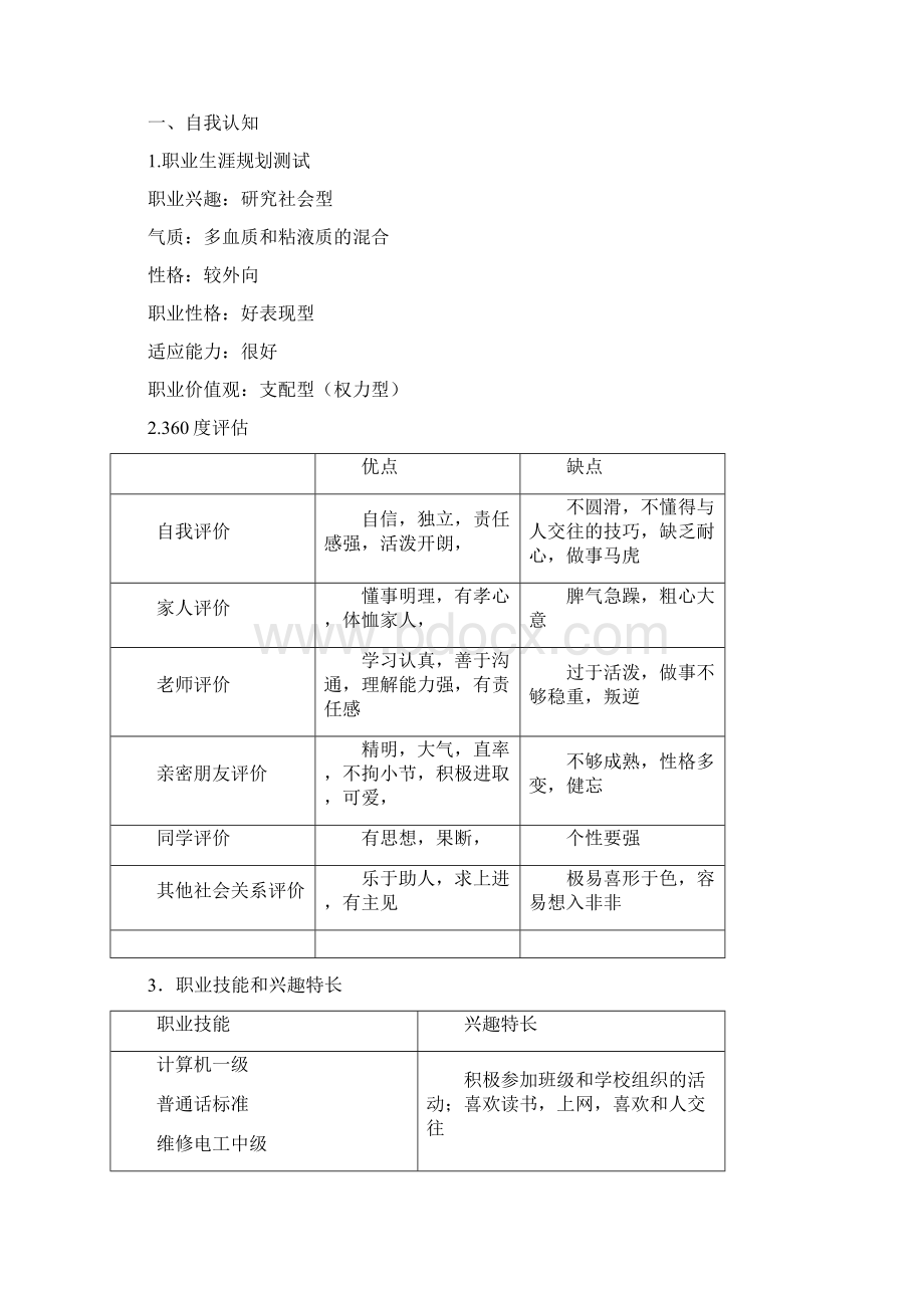 电气自动化专业职业生涯规划书.docx_第3页