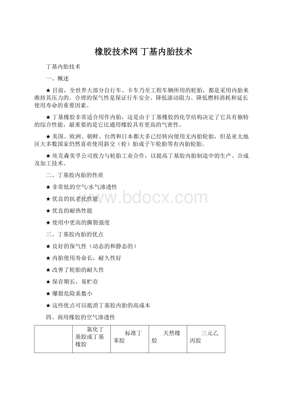 橡胶技术网丁基内胎技术.docx