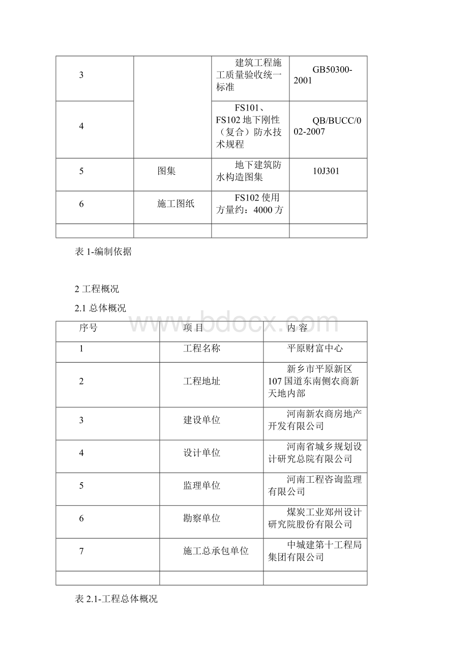 二级防水的FS10FS102地下刚性复合防水的技术施工方案设计2.docx_第2页