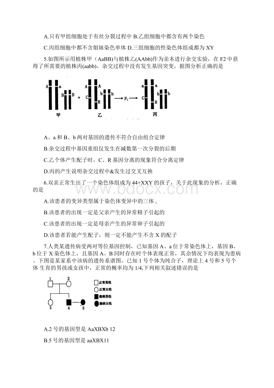 河南省洛阳市学年高二生物下学期质量检测试题.docx_第2页