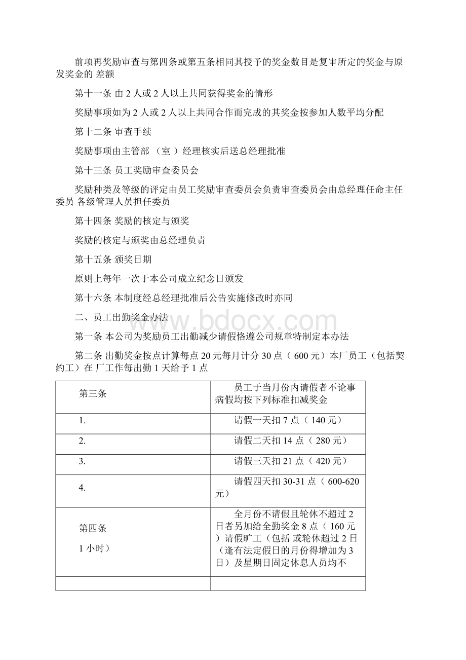 员工奖金激励管理制度.docx_第3页