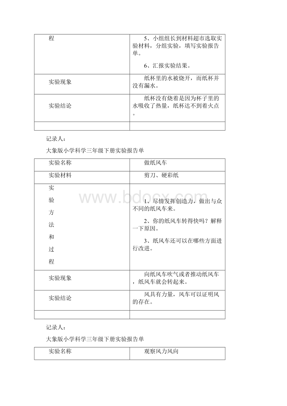 小学科学三年级下册实验报告单.docx_第2页