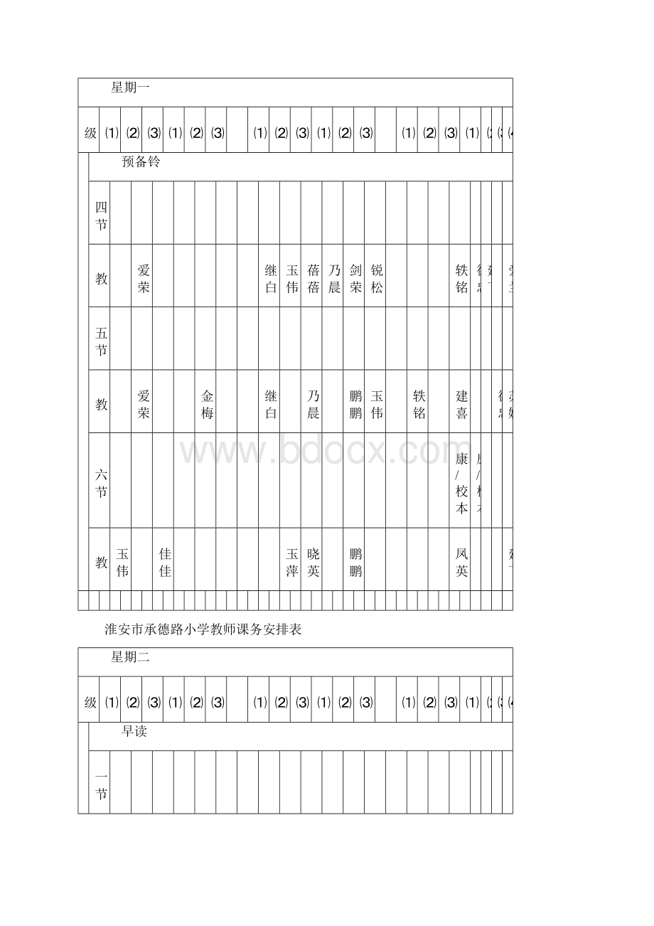 淮安市承德路小学课程表设置情况一览表.docx_第3页